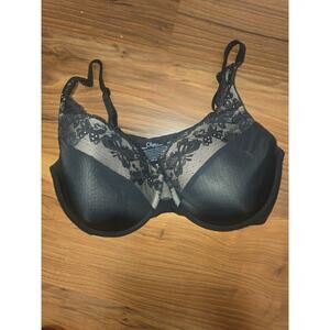 Olga by Warners Bra Womens Size 36D Black Adjustable Push Up Underwire USED 7473
